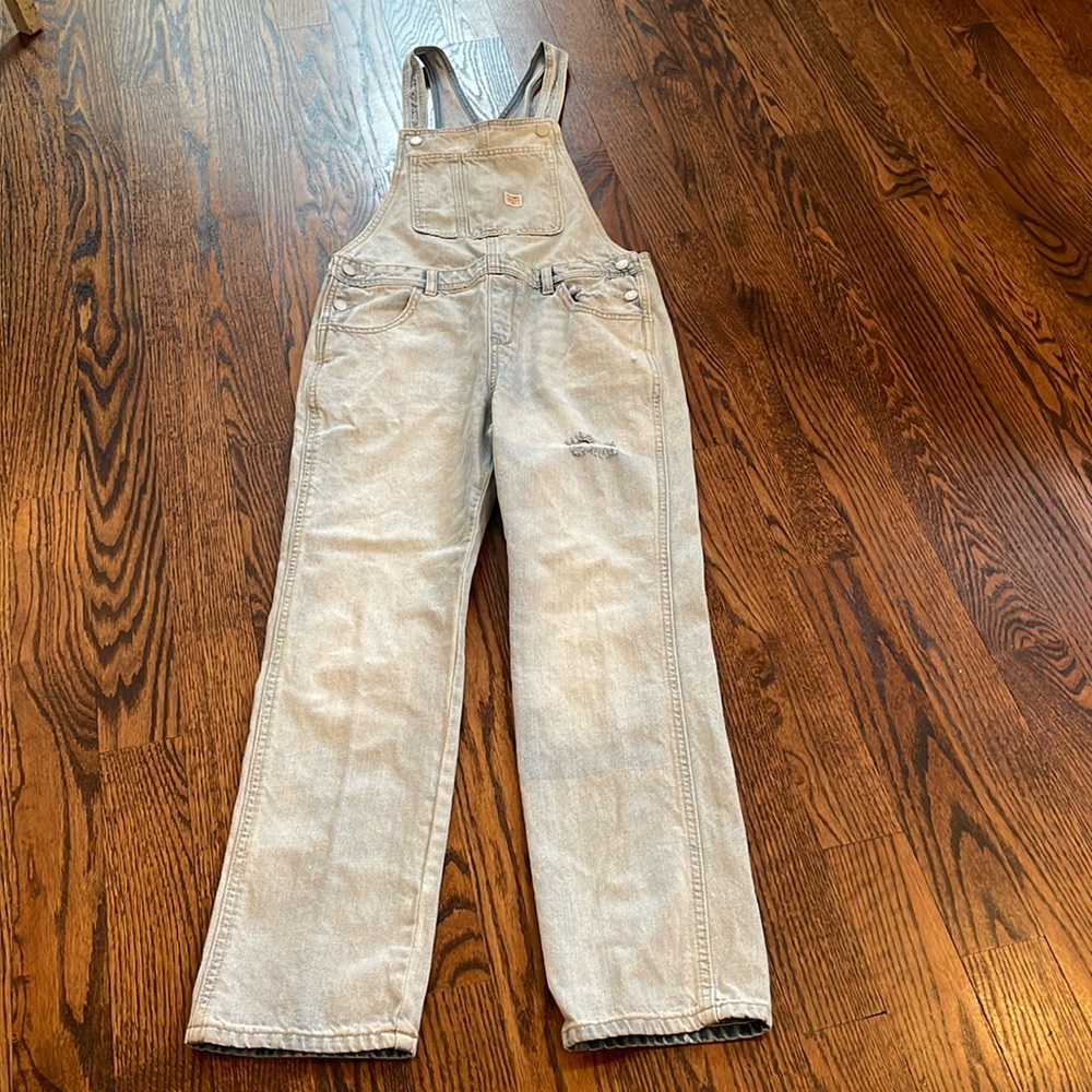 Old Navy faded blue jean overalls Girl's XL (14-16) -- can fit Women's XXS, XS
